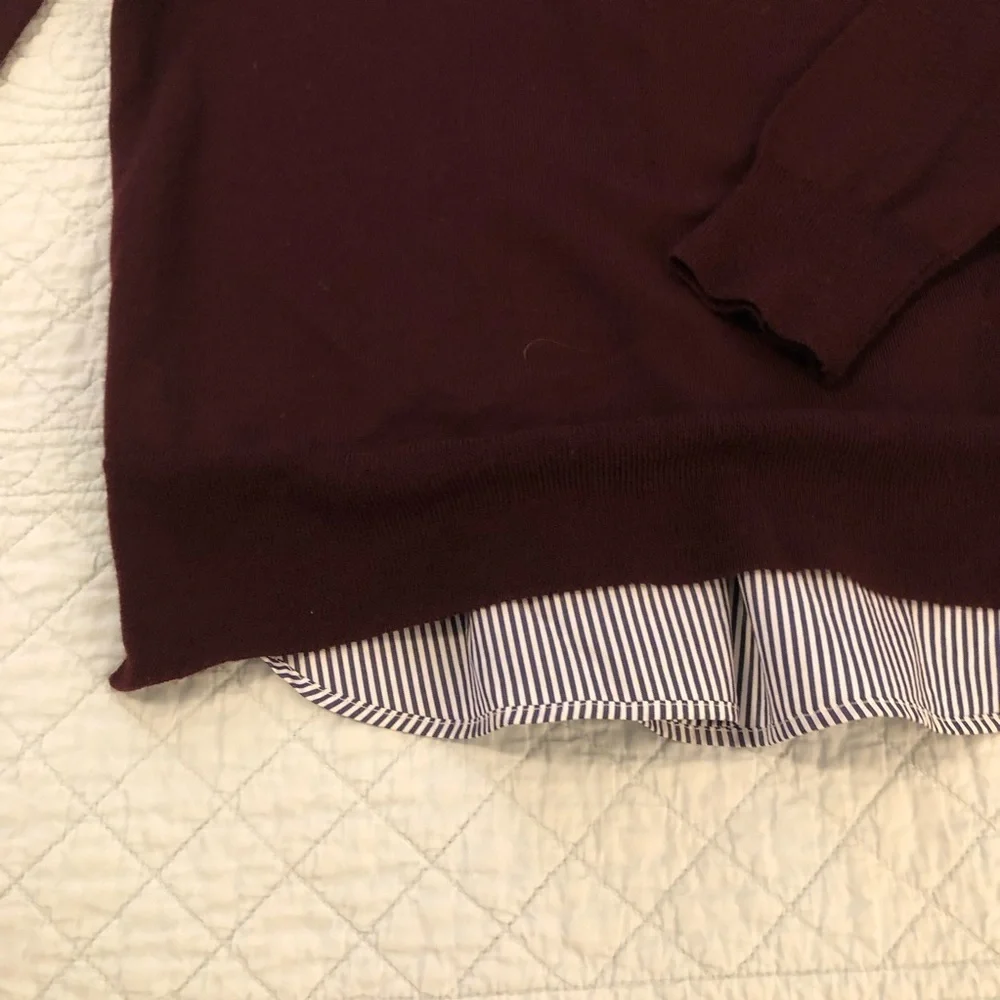 J Crew Mixed Media merino wool sweater top. Size XS.